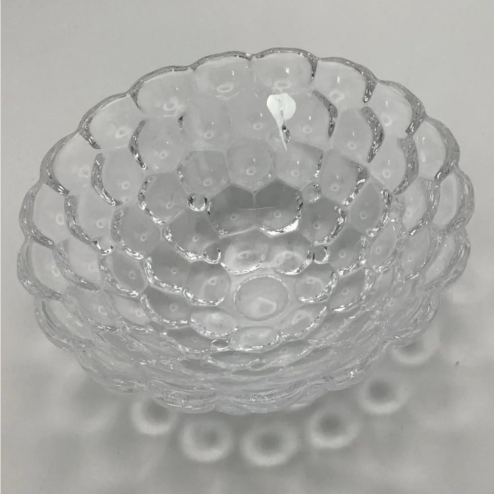 Orrefors Raspberry Crystal Glass Bowl